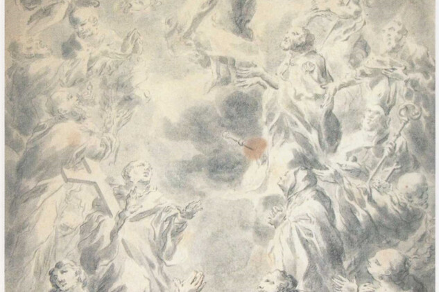 Nanebevzetí Panny Marie se světci, kolem roku 1730, kresba perem a štětcem, 436x246 mm, sign. 62/32.  Výsledná realizace bohužel není známa či dochována. D. Lešovský se domnívá, že by to mohl být kresebný návrh pro hlavní oltář nerealizovaného kostela, který opat Tyttl zamýšlel postavit dle návrhu J. B. Santiniho Aichela.