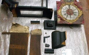 Restaurování sloupkových hodin PY 116, zdroj fotografie: klášter Plasy