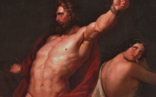 Velkoformátový obraz Samson a Dalila, zdroj fotografie: MF Plasy, inv. č. PY 121