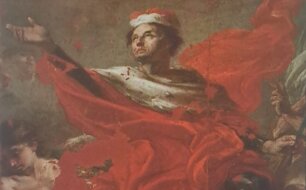 Jan Kryštof Liška, Sv. Václav v nebeské slávě (1690 ?). Před restaurováním. Převzato z: STECKEROVÁ, Andrea a VÁCHA, Štěpán (ed.). Vznešenost & zbožnost: barokní umění na Plzeňsku a v západních Čechách. Lomnice nad Popelkou, 2015, s. 95.